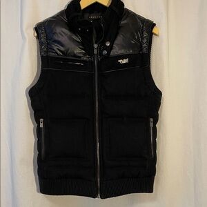 Men's Black Puffer Vest Size S
